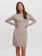 Sukienki - Vero Moda Sukienka dzianinowa "Vmdoffy" w kolorze beżowym - miniaturka - grafika 1