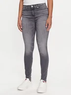 Spodnie damskie - Tommy Jeans Jeansy Nora DW0DW19253 Szary Skinny Fit - miniaturka - grafika 1