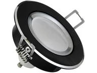 Oprawy, klosze i abażury - Polux Oczko halogenowe SUN LED GU10 3,5W 20W czarny szczotkowany 301178 - miniaturka - grafika 1