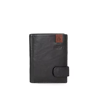 Portfele - Adept MAX pionowy portfel z zamknięciem na kliknięcie niebieski 8,5x10,5x1 cm skóra - grafika 1