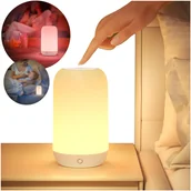 Lampy stojące - LAMPKA NOCNA LED DOTYKOWA ŚCIEMNIANA ŁADOWANA USB ZMIANA KOLORÓW RGB POKÓJ - miniaturka - grafika 1