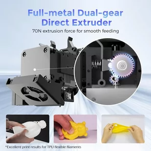 Voxelab Aquila S3 3D Printer, Auto Leveling, Dual-Gear Direct Drive Extruder, Max 200mm/s Printing Speed, 220*220*240mm - Drukarki 3D - miniaturka - grafika 4