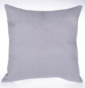 Szara poszewka 45x45 z motywem warkocza WARKOCZ - Poszewki na poduszki - miniaturka - grafika 1