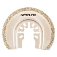 Brzeszczoty - GRAPHITE Tarcza półokrągła HCS do ceramiki, 65 mm, galwaniczne pokrycie nasypem diamentowym - miniaturka - grafika 1