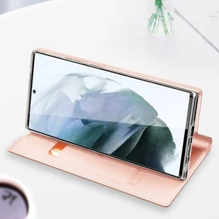 Dux Ducis Skin Pro kabura etui pokrowiec z klapką Samsung Galaxy S22 Ultra złoty - Etui i futerały do telefonów - miniaturka - grafika 17