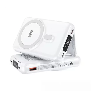 WEKOME WP-12 Tint Series - Power bank indukcyjny 10000 mAh MagSafe z wbudowanym kablem USB-C / Lightning / Micro USB / USB-A (Biały) - Pozostałe akcesoria do telefonów - miniaturka - grafika 3