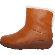 Śniegowce damskie - Fitflop Śniegowce Damskie Skórzane Brązowe 37 Ż5c - miniaturka - grafika 1