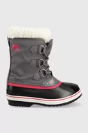 Buty dla dziewczynek - Sorel śniegowce dziecięce kolor czarny - miniaturka - grafika 1