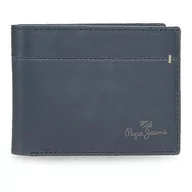 Portfele - Pepe Jeans Staple Portfel Poziomy z Portfel Niebieski 11,5x8x1 cms Skóra, niebieski, Talla única, Portfel poziomy z portmonetką - miniaturka - grafika 1