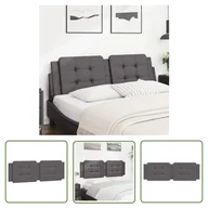 Inne meble do sypialni - The Living Store Poduszka na wezgłowie - szara - 160 cm - sztuczna skóra - Poduszka Na Wezgłowie - miniaturka - grafika 1