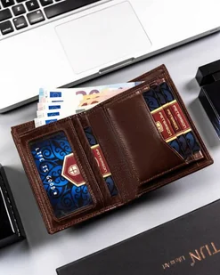 Elegancki, Duży Portfel Męski Ze Skóry Naturalnej Lumarko! - Portfele - miniaturka - grafika 7