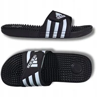 Klapki i japonki męskie - KLAPKI MĘSKIE SPORTOWE BASENOWE ADIDAS LEKKIE PO DOMU NA BASEN CZARNE 51 - miniaturka - grafika 1