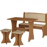 Stoły z krzesłami - Zestaw Kuchenny z Taboretem Zestaw Kuchenny MebloCross Craft Biały, Eco Brąz - miniaturka - grafika 1