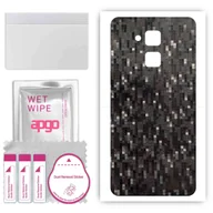Szkła hartowane na telefon - Folia naklejka skórka strukturalna na TYŁ do Asus Zenfone 3 Max ZC520TL -  Carbon Pixel Czarny - apgo SKINS - miniaturka - grafika 1