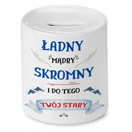 Skarbonki - Skarbonka 330 ml Dla Korneli Córki Dziecka Prezent z Nadrukiem ze Zdjęciem + Opakowanie na prezent (wzór 01) - miniaturka - grafika 1