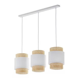 TK Lighting Listwa wisząca nowoczesna BOHO White 3pł. ratan Wysyłka za 0 zł 6531 - Lampy sufitowe - miniaturka - grafika 2