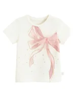 Kaftaniki dla niemowląt - COOL CLUB Koszulka w kolorze kremowym - miniaturka - grafika 1