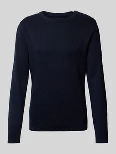 Sweter z dzianiny z okrągłym dekoltem model ‘BLUROBSON’ - Swetry męskie - miniaturka - grafika 1