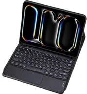 Etui do tabletów - Etui z klawiaturą Bluetooth touchpad do iPad Pro 11 Gen5 Czarne - miniaturka - grafika 1