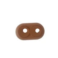 Akcesoria hydrauliczne - Rozeta na podwójne rurki grzejnikowe plastikowa Orzech Ø16 - miniaturka - grafika 1
