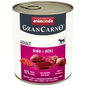 Mokra karma dla psów - Animonda Grancarno Adult Rind Herz Wołowina + Serca 800G - miniaturka - grafika 1