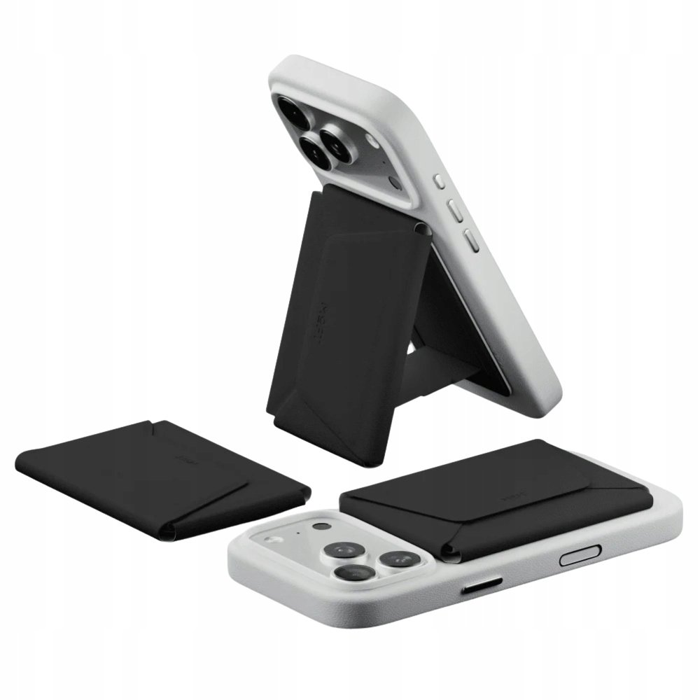 Moft Agile Travel portfel i statyw MagSafe, Rfid (czarny)