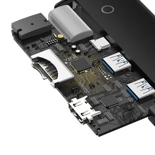 Hub Baseus OS Lite 6-Port (Typ-C do HDMI+USB3.0*2+PD+SD/TF) (czarny) - Huby USB - miniaturka - grafika 6