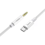 Kable USB - HOCO kabel AUX Audio Jack 3,5mm do Typ C UPA19 1m srebrny - miniaturka - grafika 1