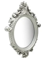 Lustra - Srebrne lustro z ramą w stylu glamour W3-D44 - miniaturka - grafika 1