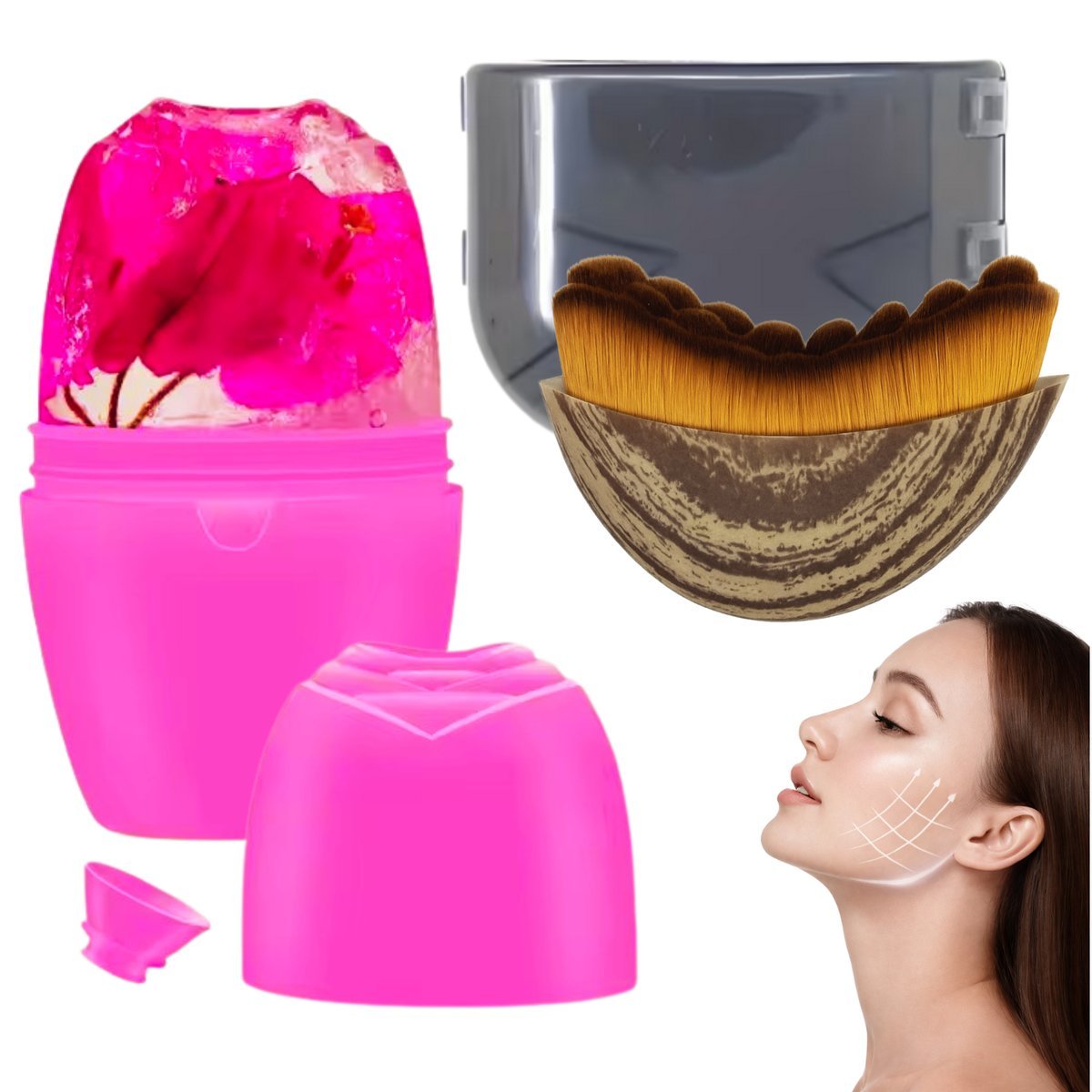 Szczotka Limfatyczna Do Drenażu Limfatycznego Masażer Lodowy Do Twarzy Szyi