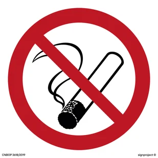 BA001 PALENIE TYTONIU ZABRONIONE, KN - FOLIA PODŁOGOWA NIEŚWIECĄCA; (500X500MM) - Systemy ekspozycyjne i znaki informacyjne - miniaturka - grafika 1