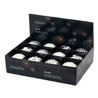 Bombki - Bombka szklana dekorowana mix 3 rodzajów - miniaturka - grafika 1