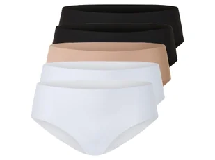 esmara® Hipstery damskie cięte laserowo, 5 par (Czarny/beżowy/biały, XS (32/34)) - Majtki damskie - miniaturka - grafika 1