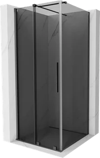 Mexen Velar kabina prysznicowa rozsuwana 100x100 cm, grafit, gun gray szczotkowany - 871-100-100-41-66 - Kabiny prysznicowe - miniaturka - grafika 1