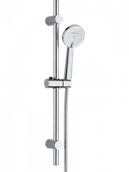 Zestawy prysznicowe - LAVEO NLL 01A0 LESTE Zestaw natryskowy na drążku Długość drążka: 700 mm Wymiar słuchawki: ? 100 mm Długość węża: 1500 mm Wykończenie: chrom - miniaturka - grafika 1