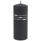Świece - Pl Czarny Świeca Kolia Mat Walec Duży - miniaturka - grafika 1