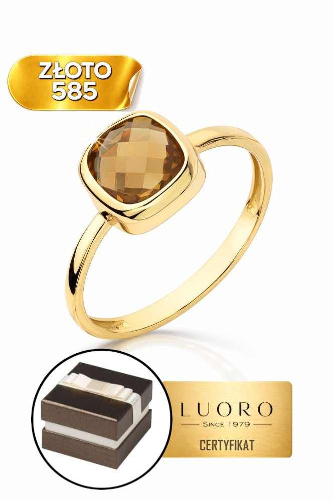 PIERŚCIONEK ZŁOTY 585 14K ZULTANITE 9,25 X 9,4 MM ZMIENIAJĄCY KOLOR R17