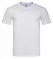 Koszulki męskie - Biały T-Shirt Męski Bez Nadruku -STEDMAN- 100% Bawełna, Koszulka, Krótki Rękaw, Basic, U-neck - Stedman - miniaturka - grafika 1