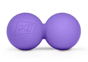 Hop-Sport Piłeczka do masażu silikonowa 63mm podwójna fioletowa - Akcesoria do masażu - miniaturka - grafika 1