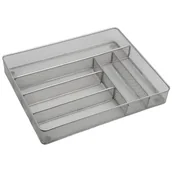 Pojemniki kuchenne - Organizer na sztućce metalowy 6 przegródek 37 x 30,5 cm - miniaturka - grafika 1