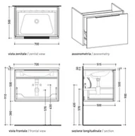 Szafki łazienkowe - Flaminia Bloom Szafka podumywalkowa 70x50x50 cm kolor do wyboru BBX805 - odbiór osobisty: Kraków, Warszawa - miniaturka - grafika 1