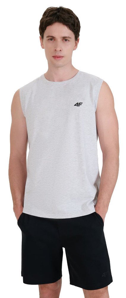 Męska koszulka SLEM125 JASNY SZARY MELANŻ 27M XXL