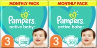 Pieluchy - Pampers Pieluchy Active Baby 3, 6-10 kg, 208 szt. x2 - miniaturka - grafika 1