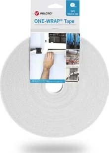 VELCRO One Wrap 20 mm, biała, 25 m - Taśmy klejące - miniaturka - grafika 1