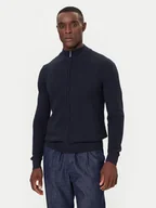 Swetry męskie - Bugatti Kardigan 7600-85524D Granatowy Regular Fit - miniaturka - grafika 1