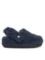 Buty dla dziewczynek - Crocs Kapcie Toddler Classic Cozzzy Slipper 210857 Granatowy - miniaturka - grafika 1