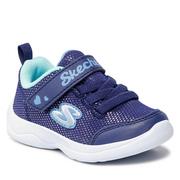 Sneakersy damskie - SKECHERS Sneakersy Easy Peasy 302885N/BLTQ Blue/Turquoise - miniaturka - grafika 1