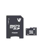 Karty pamięci - V7 MicroSDHC 4GB + adapter (VAMSDH4GCL4R-2E) - miniaturka - grafika 1