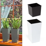 Donice - Blumfeldt Pigmejka z wkładem Finezja, biała połysk, 14x14x26 cm - miniaturka - grafika 1