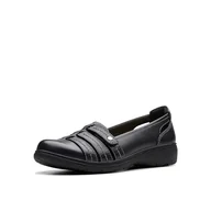 Klapki i japonki damskie - Clarks Carleigh Eliza płaskie klapki damskie, Czarna skóra, 39 eu - miniaturka - grafika 1